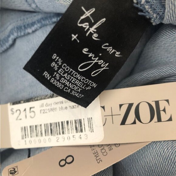 NWT Nic+Zoe Pull-On All Day Demi Boot Cut Jeans, Blue Haze - Size 8 - Picture 11 of 16